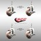 Service Caster 3 Inch 316SS High Temp Glass Filled Nylon 12mm Stem Caster Set Brake SCC SCC-SS316TS20S314-GFNSHT-TLB-M1215-4 - alternate 3